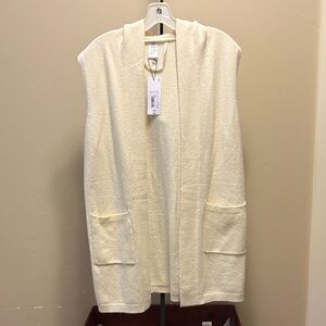 Liz Claiborne sleeveless almost knee length vest.